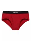 Tom Ford Cotton Stretch Jersey Briefs In Red