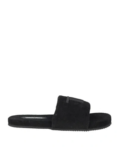 Tom Ford Man Sandals Black Size 9 Textile Fibers