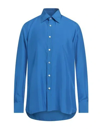 Tom Ford Man Shirt Azure Size 17 ½ Silk