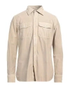 TOM FORD TOM FORD MAN SHIRT BEIGE SIZE 16 COTTON