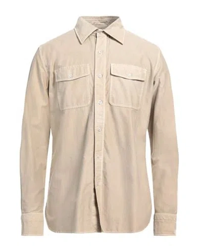 Tom Ford Man Shirt Beige Size 16 Cotton