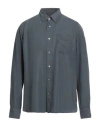 Tom Ford Man Shirt Charcoal Size 17 Lyocell In Gray
