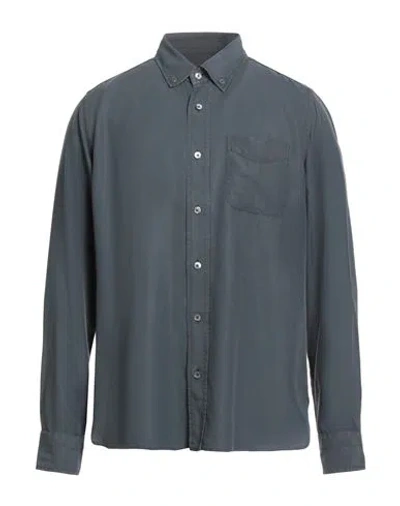 Tom Ford Man Shirt Charcoal Size 17 Lyocell In Gray