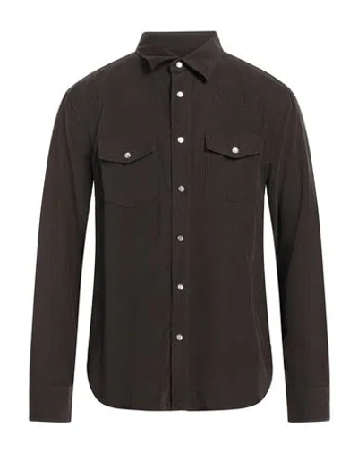 Tom Ford Man Shirt Chocolate Brown Size 17 Cotton