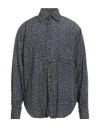 Tom Ford Man Shirt Grey Size 17 Lyocell, Cupro In Blue