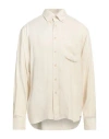 Tom Ford Man Shirt Ivory Size 17 ½ Viscose, Silk In White