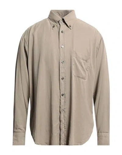 Tom Ford Man Shirt Khaki Size 17 Lyocell In Beige