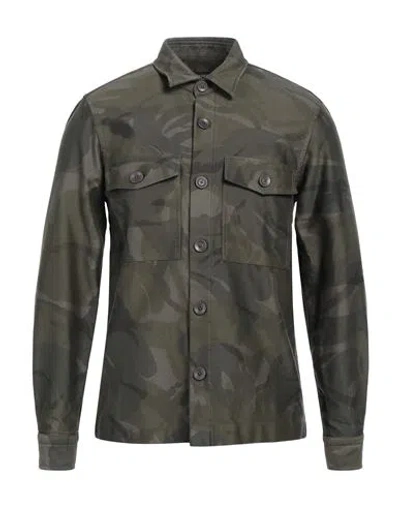 Tom Ford Man Shirt Military Green Size 16 Cotton