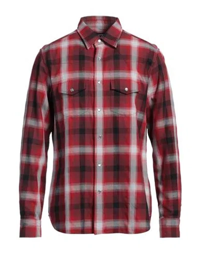 Tom Ford Man Shirt Red Size 15 Cotton In Rosso