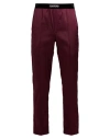 Tom Ford Logo-waistband Satin-finish Trousers In Red
