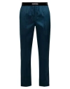 Tom Ford Man Sleepwear Navy Blue Size S Silk, Elastane