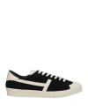 Tom Ford Man Sneakers Midnight Blue Size 9 Leather In Black