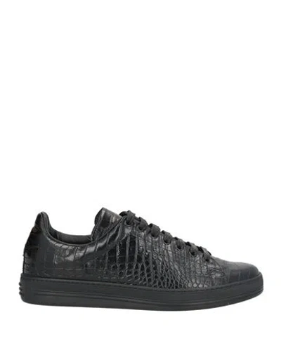 Tom Ford Man Sneakers Black Size 8 Calfskin