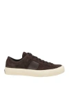 Tom Ford Man Sneakers Dark Brown Size 9 Leather