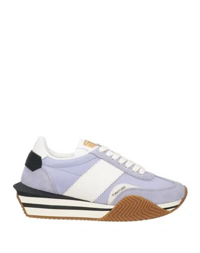 TOM FORD TOM FORD MAN SNEAKERS LILAC SIZE 8 TEXTILE FIBERS, POLYAMIDE