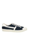 Tom Ford Man Sneakers Midnight Blue Size 9 Leather In Black/beige/cream