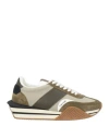 Tom Ford James Suede Low-top Sneakers In Green