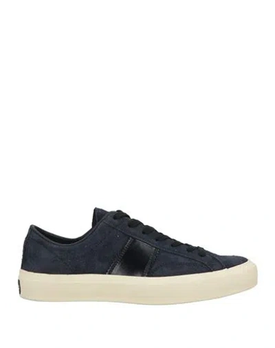 TOM FORD TOM FORD MAN SNEAKERS NAVY SIZE 8.5 LEATHER
