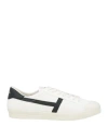 Tom Ford Man Sneakers White Size 11 Calfskin, Leather In White