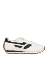 Tom Ford Low-profile White Sneakers With Black Leather Accents In White