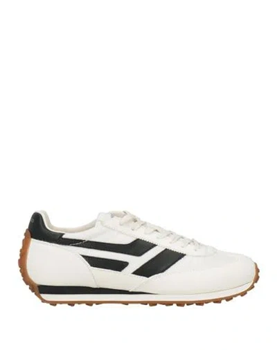 TOM FORD TOM FORD MAN SNEAKERS WHITE SIZE 8 LEATHER, TEXTILE FIBERS