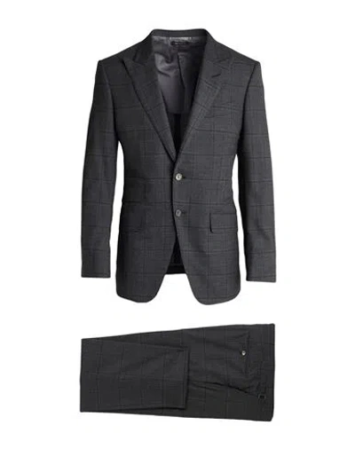 Tom Ford Man Suit Grey Size 46 Wool, Polyamide, Elastane In Gray