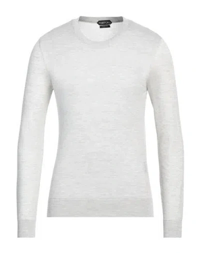 Tom Ford Man Sweater Light Grey Size 40 Silk, Cotton
