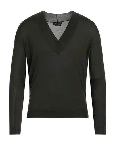 Tom Ford Man Sweater Military Green Size S Cashmere, Silk, Acetate, Viscose