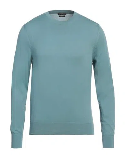 Tom Ford Man Sweater Sky Blue Size 48 Cotton