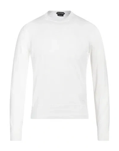 Tom Ford Man Sweater White Size 42 Cotton
