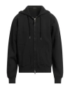 Tom Ford Man Sweatshirt Black Size 44 Cotton, Lambskin In Black