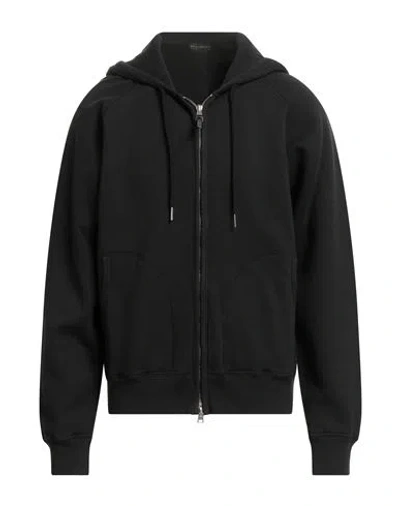 Tom Ford Man Sweatshirt Black Size 44 Cotton, Lambskin
