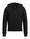 Tom Ford Man Sweatshirt Black Size 46 Cotton, Lambskin