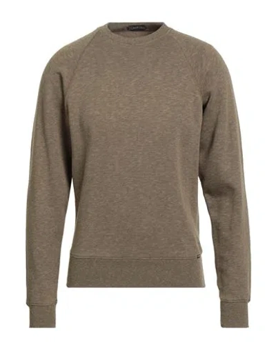 Tom Ford Man Sweatshirt Khaki Size 44 Cotton, Viscose