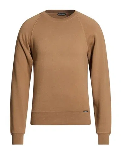 Tom Ford Man Sweatshirt Light Brown Size 36 Cotton