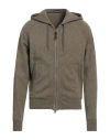 Tom Ford Man Sweatshirt Military Green Size 38 Cotton, Viscose, Elastane, Lambskin In Green