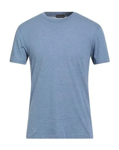 Tom Ford Short-sleeved Solid T-shirt In Blue