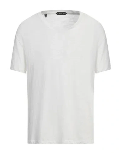 Tom Ford Man T-shirt White Size 48 Cotton, Polyester