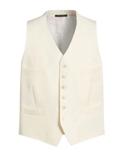 Tom Ford Man Tailored Vest Off White Size 44 Wool, Silk