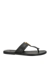 Tom Ford Man Thong Sandal Black Size 11 Calfskin In Black