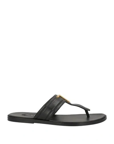 Tom Ford Man Thong Sandal Black Size 11 Calfskin