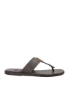 Tom Ford Man Thong Sandal Dark Brown Size 8 Calfskin