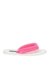 Tom Ford Man Thong Sandal Pink Size 14 Calfskin, Viscose In Pink