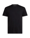 Tom Ford Black Crewneck T-shirt With Logo Embroidery On The Front In Cotton Blend Man In Black