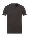Tom Ford Man Undershirt Dark Brown Size S Cotton, Elastane