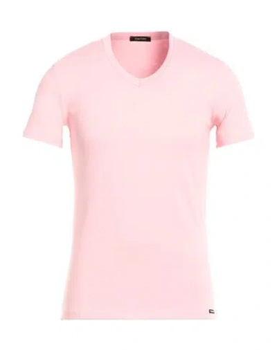 Tom Ford Man Undershirt Pink Size S Cotton, Elastane In Pink