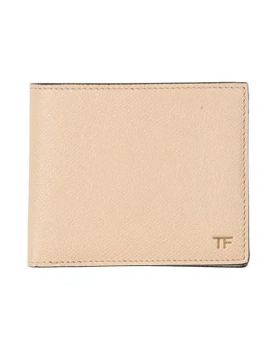 Tom Ford Man Wallet Beige Size - Leather In Sand