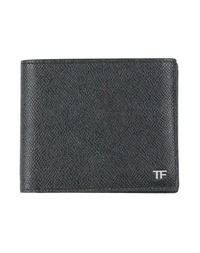 Tom Ford Man Wallet Black Size - Calfskin