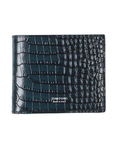 Tom Ford Man Wallet Midnight Blue Size - Leather