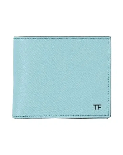 Tom Ford Man Wallet Sky Blue Size - Leather